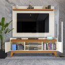 Ver imagem 5 de Rack Ripado 2 Portas com Painel para Tv 50 Polegadas Astúrias 136cm