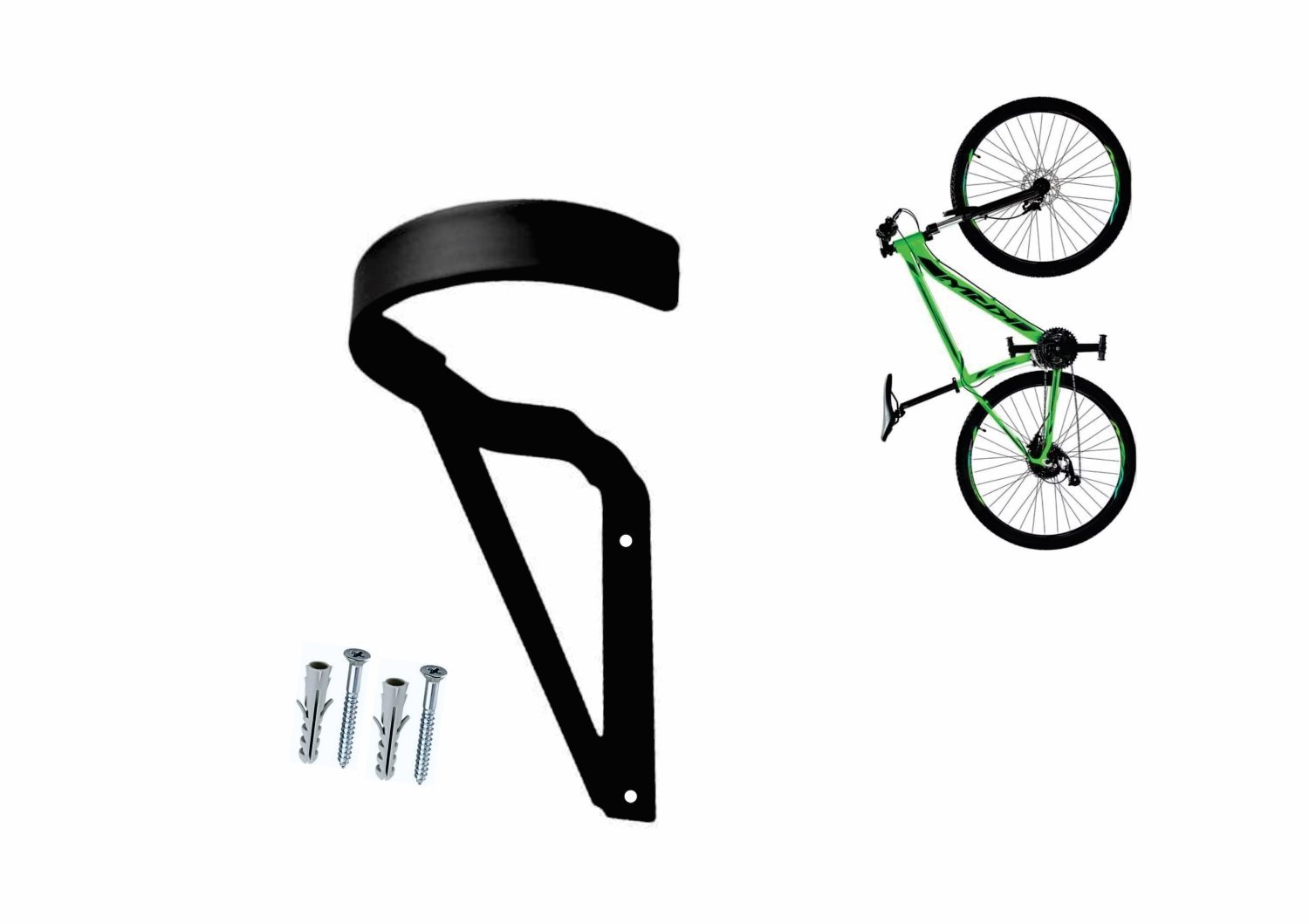 Suporte para bicicleta parede vertical kit 2 suportes - 1