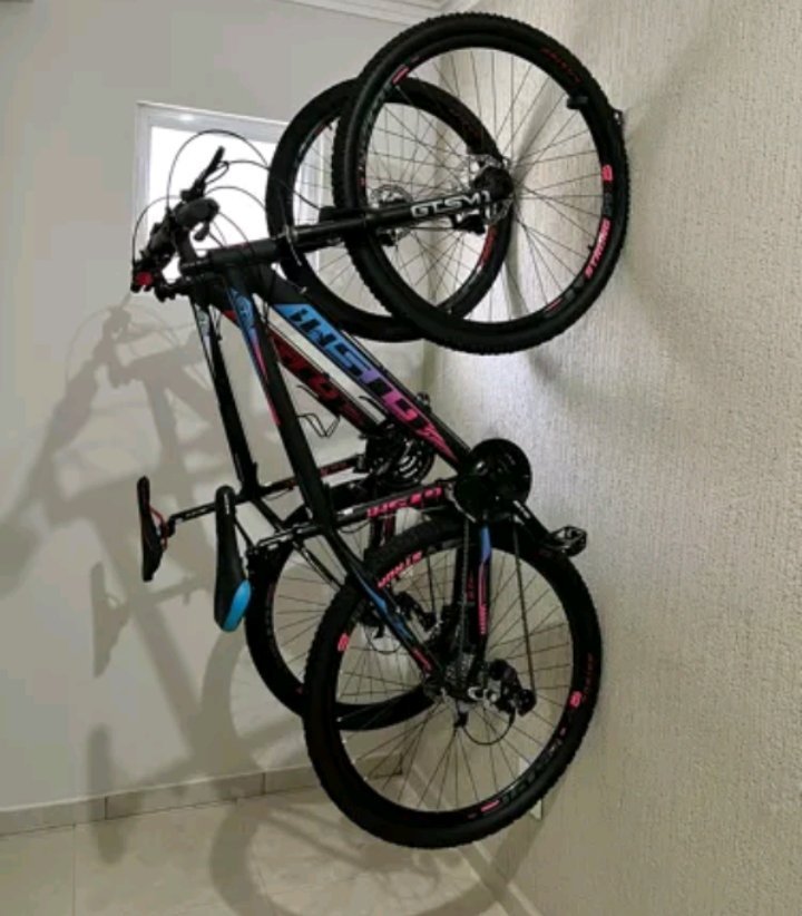 Suporte para bicicleta parede vertical kit 2 suportes - 4