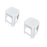 Kit 2 Bancos Plástico Banquinho Branco Infantil 34cm - 1
