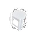 Ver imagem 2 de Kit 2 Bancos Plástico Banquinho Branco Infantil 34cm