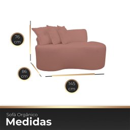 Sofá Curvo 2 Lugares Feijão Forma Orgânica Bouclé - 7