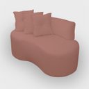 Ver imagem 1 de Sofá Curvo 2 Lugares Feijão Forma Orgânica Bouclé