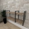 Aparador suspenso prateleira industrial Amadeirado Escuro suporte industrial aparador para quarto - 1