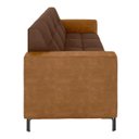 Ver imagem 5 de Sofá Living Decorativo Houston 2 Lugares 160cm Pés em Metal Veludo/ Pu Marrom/ Caramelo G33 - Gran B