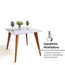 Ver imagem 6 de Mesa de Jantar Tampo com Vidro Quadrada 90x90cm Slim Branco