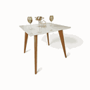 Ver imagem 3 de Mesa de Jantar Tampo com Vidro Quadrada 90x90cm Slim