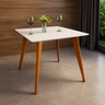 Mesa de Jantar Tampo com Vidro Quadrada 90x90cm Slim - 2