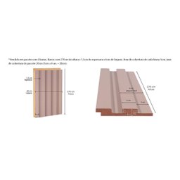 Painel Ripado de Madeira MDF 270cmx1,5cmx6cm Capuccino Casablanca - 7