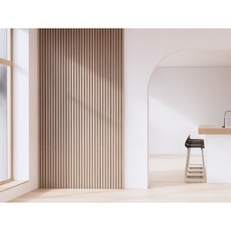 Painel Ripado de Madeira MDF 270cmx1,5cmx6cm Capuccino Casablanca - 3