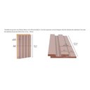 Ver imagem 7 de Painel Ripado de Madeira MDF 270CMX1,5CMX6CM Capuccino Marrom
