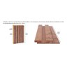 Painel Ripado de Madeira MDF 270cmx1,5cmx6cm Carvalho York Casablanca - 7