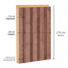 Painel Ripado de Madeira MDF 270cmx1,5cmx6cm Carvalho York Casablanca - 5