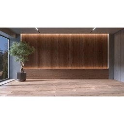 Painel Ripado de Madeira MDF 270cmx1,5cmx6cm Carvalho York Casablanca - 3