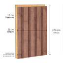 Ver imagem 6 de Painel Ripado de Madeira MDF 270CMX1,5CMX6CM Carvalho York Marrom Casablanca