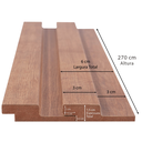 Ver imagem 5 de Painel Ripado de Madeira MDF 270CMX1,5CMX6CM Carvalho York Marrom Casablanca