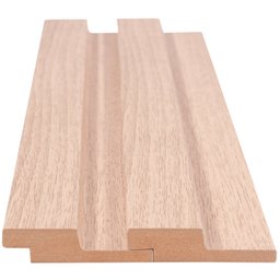 Painel Ripado de Madeira MDF 270cmx1,5cmx6cm Marfim Casablanca - 4