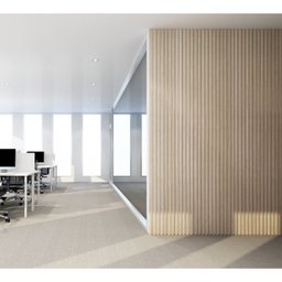Painel Ripado de Madeira MDF 270cmx1,5cmx6cm Marfim Casablanca - 3