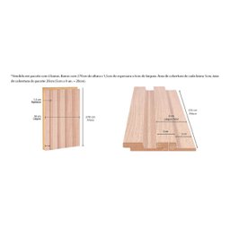 Painel Ripado de Madeira MDF 270cmx1,5cmx6cm Marfim Casablanca - 7