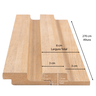Painel Ripado de Madeira Mdf 270cmx1,5cmx6cm Roble Natural Casablanca - 6