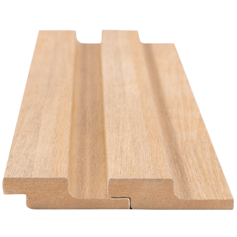 Painel Ripado de Madeira MDF 270CMX1,5CMX6CM Roble Natural Bege/Marrom Casablanca