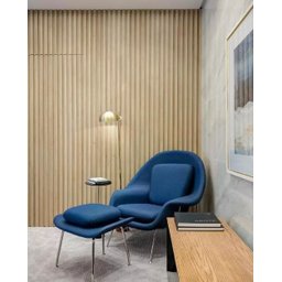 Painel Ripado de Madeira MDF 270cmx1,5cmx6cm Roble Natural Casablanca - 3
