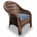 Ver imagem 2 de Conjunto de Poltronas Fibra Sintética Karibe - 2 Poltronas + 1 Mesa Centro - Tecido Alanta