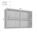 Ver imagem 3 de Armário Aéreo Planejado Duplo 120cm Soho CabeCasa MadeiraOriginals Branco/Azul