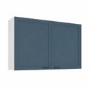 Ver imagem 2 de Armário Aéreo Planejado Duplo 120cm Soho CabeCasa MadeiraOriginals Branco/Azul