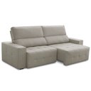 Ver imagem 7 de Sofá 3 Lugares Retrátil Reclinável para Sala de Estar 210cm Byron F04 Linho Cru - Lyam Decor