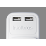 Adaptador Carregador Usb Tomada Parede Proteção Dupla Intelbras Eac 202 Extensão Elétrica Branco - 6