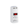 Adaptador Carregador Usb Tomada Parede Proteção Dupla Intelbras Eac 202 Extensão Elétrica Branco - 3