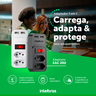 Adaptador Carregador Usb Tomada Parede Proteção Dupla Intelbras Eac 202 Extensão Elétrica Branco - 9