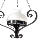 Ver imagem 2 de Lustre Tribal Artesanal Para Sala Quarto Ø 16cm - SAT Serralheria Artística Tarcizo Artístico Curvo