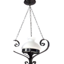 Ver imagem 3 de Lustre Tribal Artesanal Para Sala Quarto Ø 16cm - SAT Serralheria Artística Tarcizo Artístico Curvo