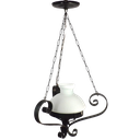 Ver imagem 1 de Lustre Tribal Artesanal Para Sala Quarto Ø 16cm - SAT Serralheria Artística Tarcizo Artístico Curvo