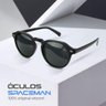 Oculos Sol Masculino Verão Proteção Uv Casual Vintage + Case Preto Black Piano Acetato Presente - 3