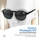 Ver imagem 6 de Oculos Sol Masculino Verão Proteção Uv Casual Vintage + Case Preto Black Piano Acetato Presente
