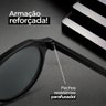 Oculos Sol Masculino Verão Proteção Uv Casual Vintage + Case Preto Black Piano Acetato Presente - 2