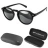 Oculos Sol Masculino Verão Proteção Uv Casual Vintage + Case Preto Black Piano Acetato Presente - 1