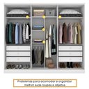Ver imagem 6 de Quarto Completo Guarda Roupa 3 Portas Cama Casal e Mesa de Cabeceira 3 Gavetas Milão 