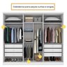Quarto Completo Guarda Roupa 3 Portas Cama Casal e Mesa de Cabeceira 3 Gavetas Milão  - 7