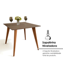 Ver imagem 6 de Mesa de Jantar Tampo com Vidro Quadrada 90x90cm Fendi Slim Marrom