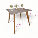 Ver imagem 3 de Mesa de Jantar Tampo com Vidro Quadrada 90x90cm Fendi Slim 