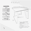 Ver imagem 4 de Mesa de Jantar Tampo com Vidro Quadrada 90x90cm Fendi Slim 