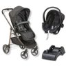 Carrinho de Bebê Moisés Olympus Preto + Bebê Conforto + Base - Galzerano - 1