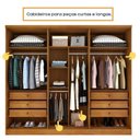 Ver imagem 6 de Quarto Adulto Completo Guarda Roupa 3 Portas com Cama Casal e Mesa de Cabeceira Milão