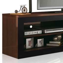 Rack Porto II 2 Gavetas - Artely - Imbuia / Preto - 3