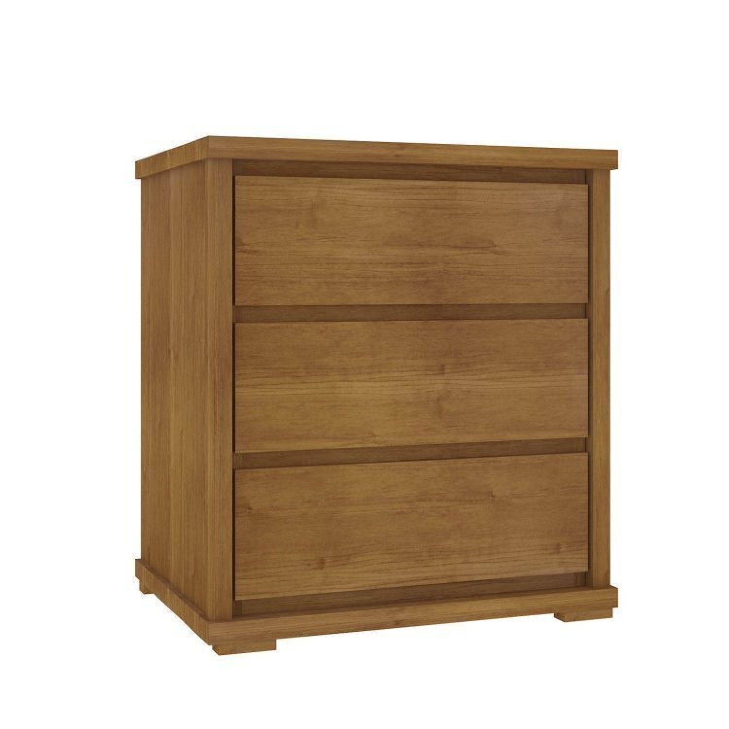 Quarto Completo Guarda Roupa 3 Portas Cama Casal Mesa de Cabeceira 3 Gavetas Montenegro Tcil Móveis - 9