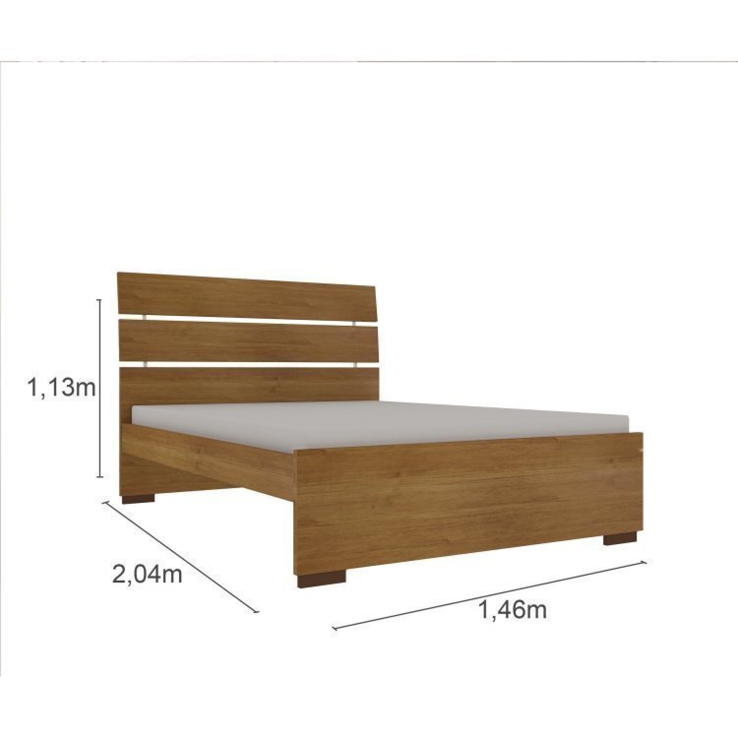 Quarto Completo Guarda Roupa 3 Portas Cama Casal Mesa de Cabeceira 3 Gavetas Montenegro Tcil Móveis - 8